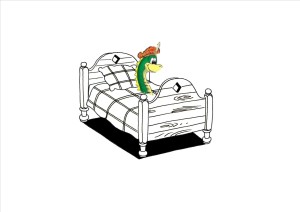 nessie on the bed
