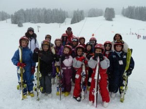skieurs fous avec leur prof Pierrot