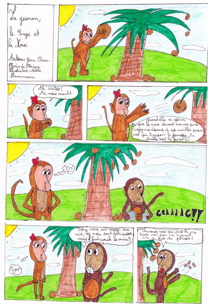 Dessin De La Guenon Le Singe Et La Noix L’école Réaumur » Dans les classes