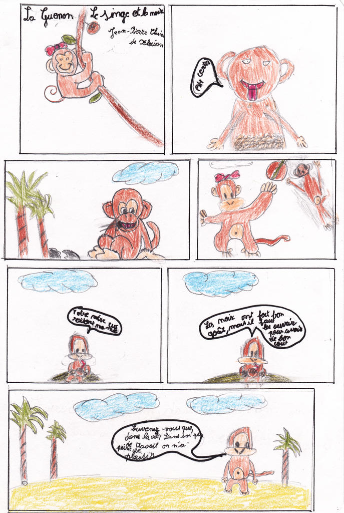 Dessin De La Guenon Le Singe Et La Noix L’école Réaumur